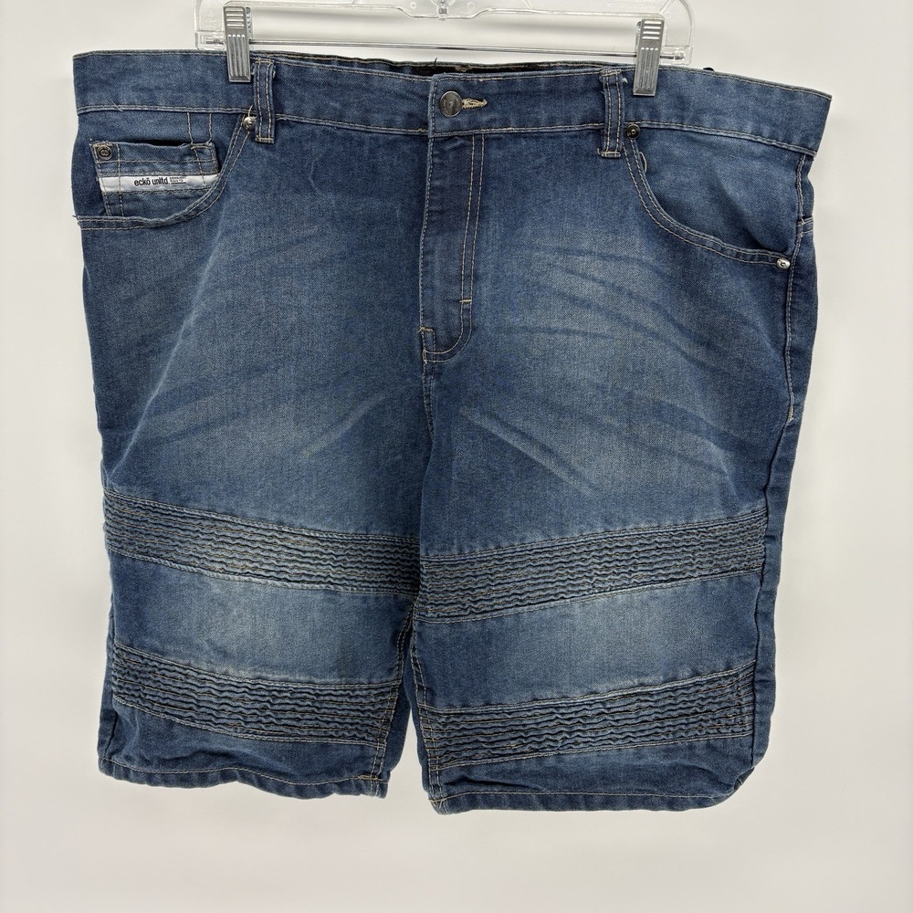 Vintage Ecko Unltd. Moto Biker Denim Relaxed Jean Shorts Y2K Street Wear Men 40